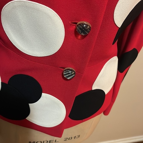 Moschino Cheap and Chic Red Polka Dot Blazer Jacket The Nanny - Picture 4 of 14